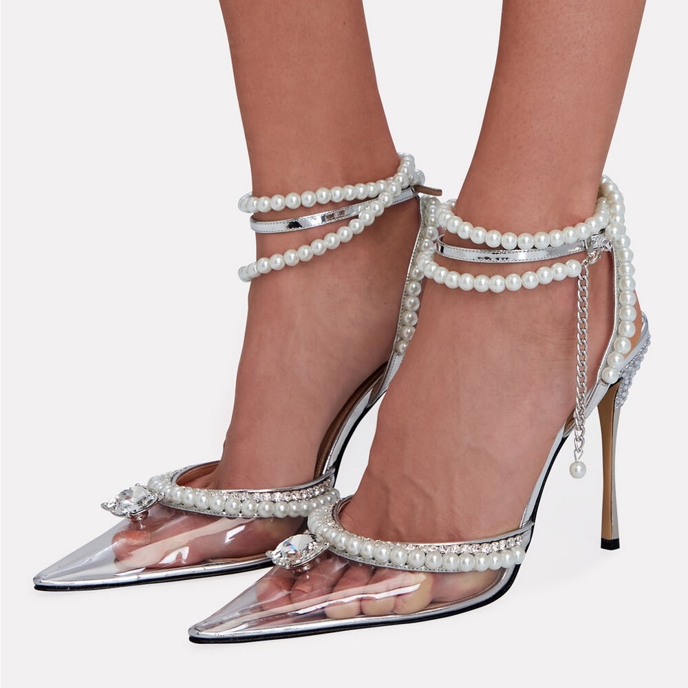 AS SEEN ON KYLIE JENNER RARE MACH & MACH Diamond of Elizabeth embellished PVC